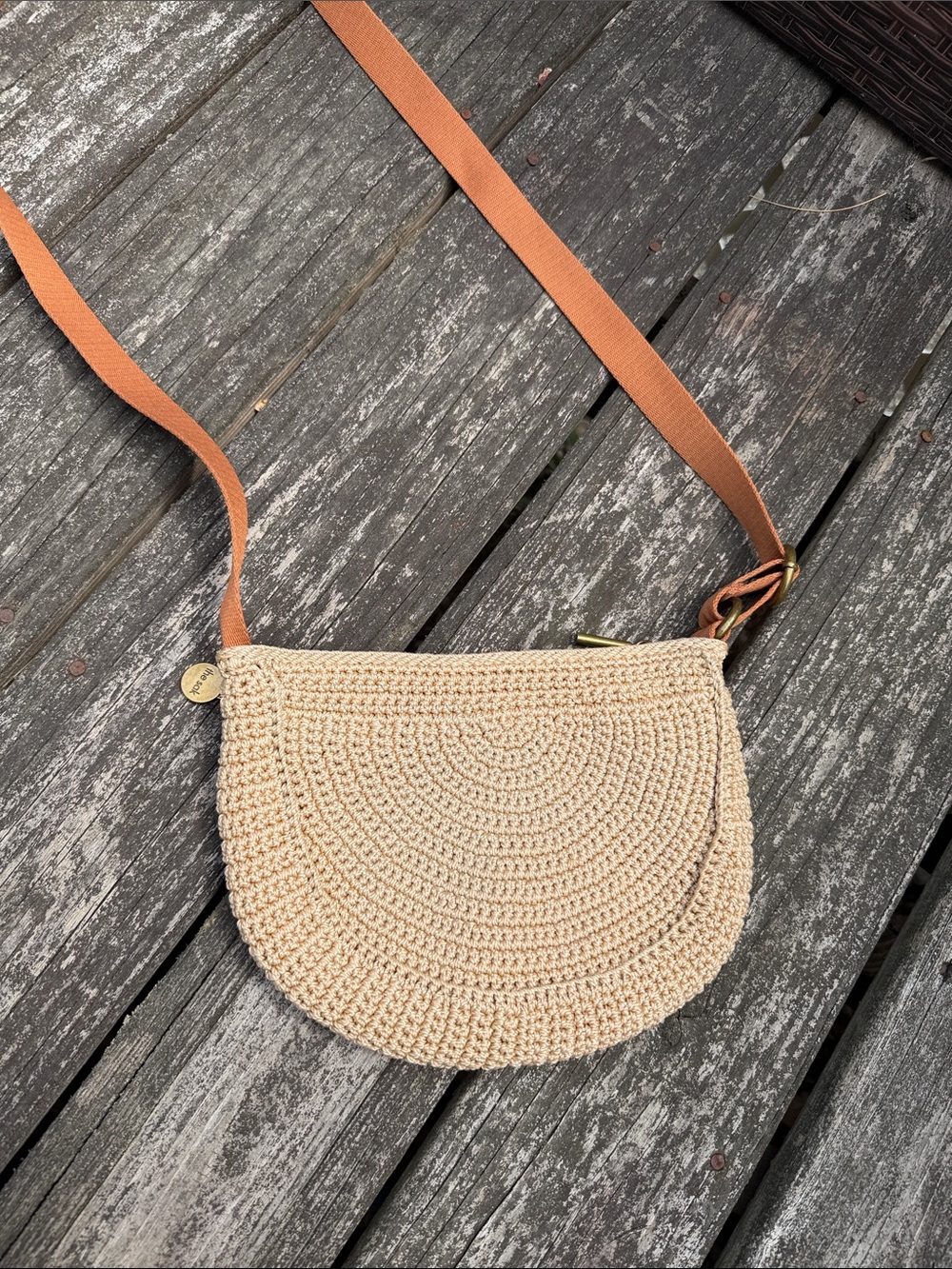 The Sak Cream Crochet Crossbody with Tan Strap - Picture 4 of 8